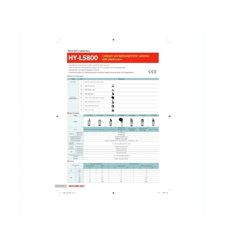 Hanyoung Nux LS803RN Roller Arm Mini Limit Switch - Image 3