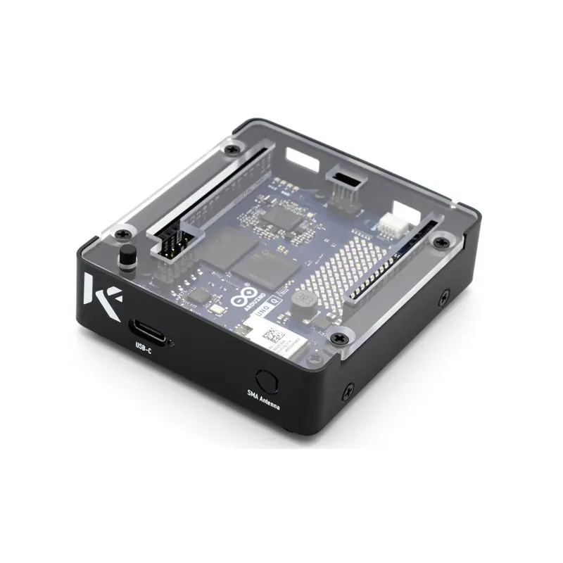 KKSB Cases Arduino Uno Q Case with Clear Polycarbonate Top