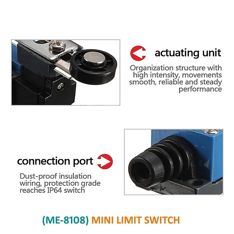 ME-8108 Rotary Adjustable Roller Lever Arm Limit Switch - Image 7
