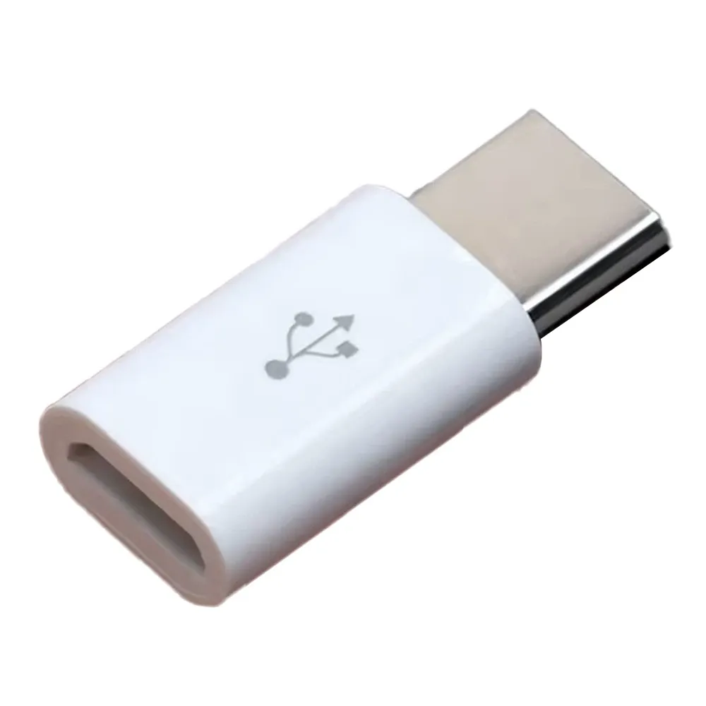 Micro USB-B Female to USB-C Male Adapter for Pi 4 (White)