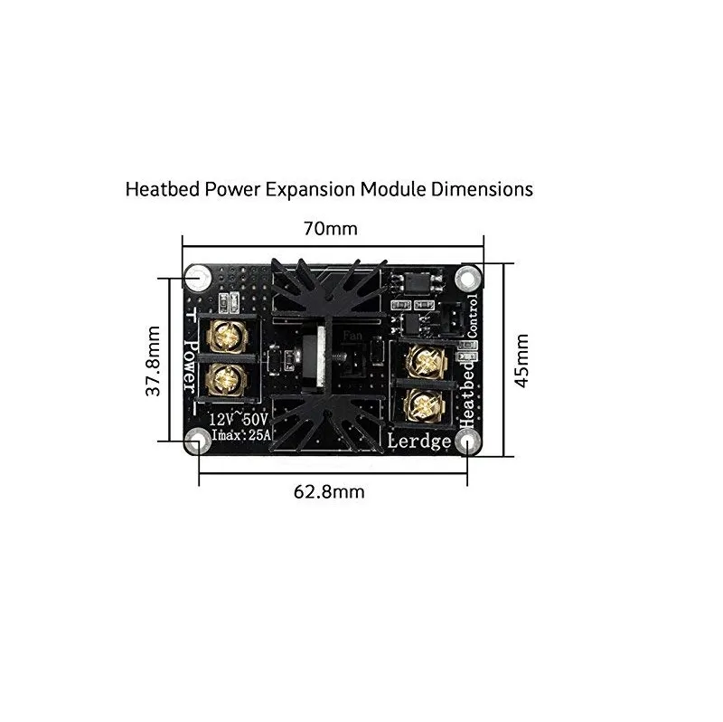 MOS25 12-50V 25A Heat Bed Power Expansion Module - Image 9