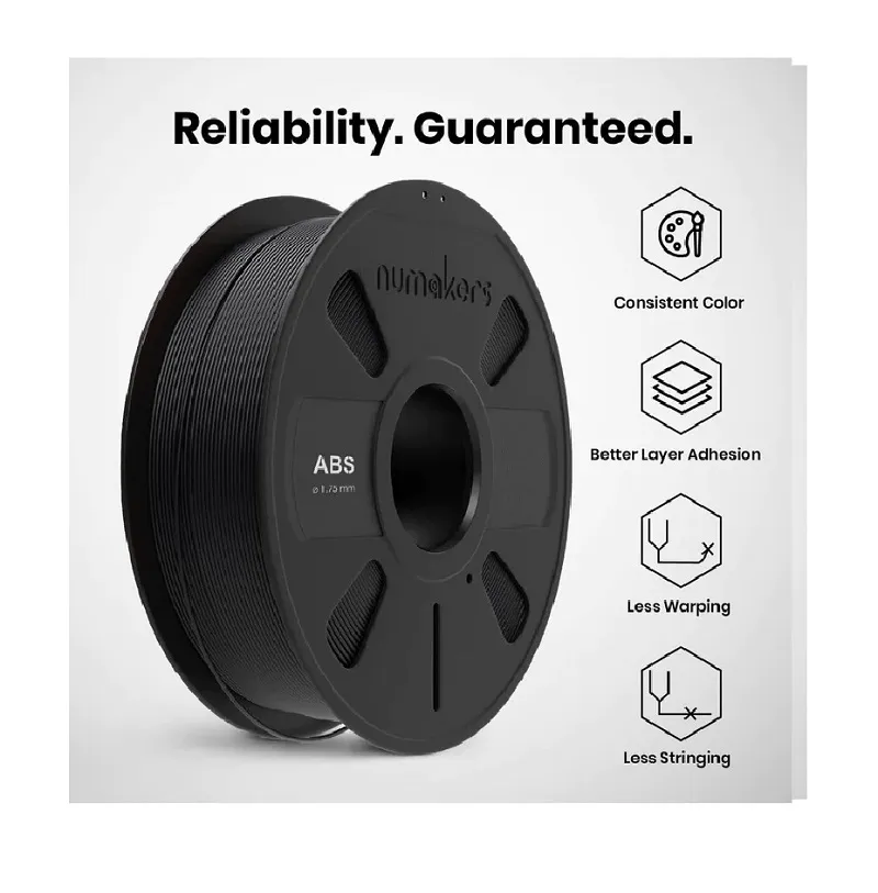 Numakers ABS Filament - Pitch Black (1.75mm/1kg) - Image 4