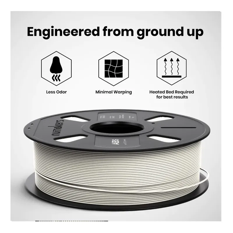 Numakers ABS Filament, Pure White, 1.75mm, 1kg - Image 3