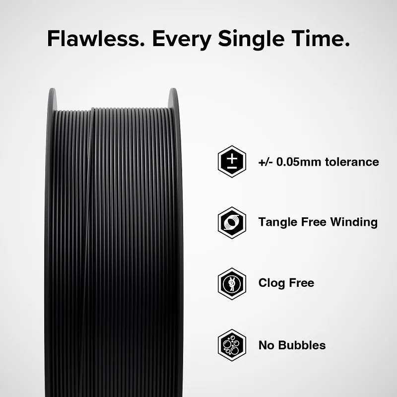 Numakers ASA Filament - Pitch Black (1.75mm, 1kg) - Image 2