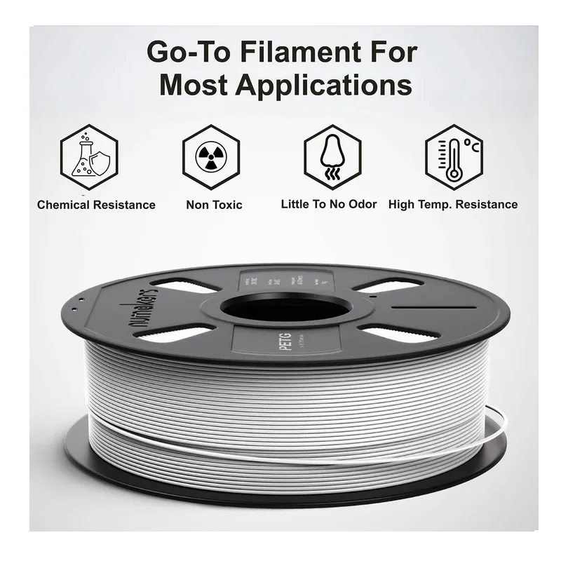 Numakers PETG-HS Filament - Pure White (1.75mm, 1kg) - Image 3