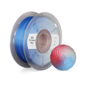 Numakers Tri-Color Silk PLA Filament (Red/Blue/White, 1.75mm)