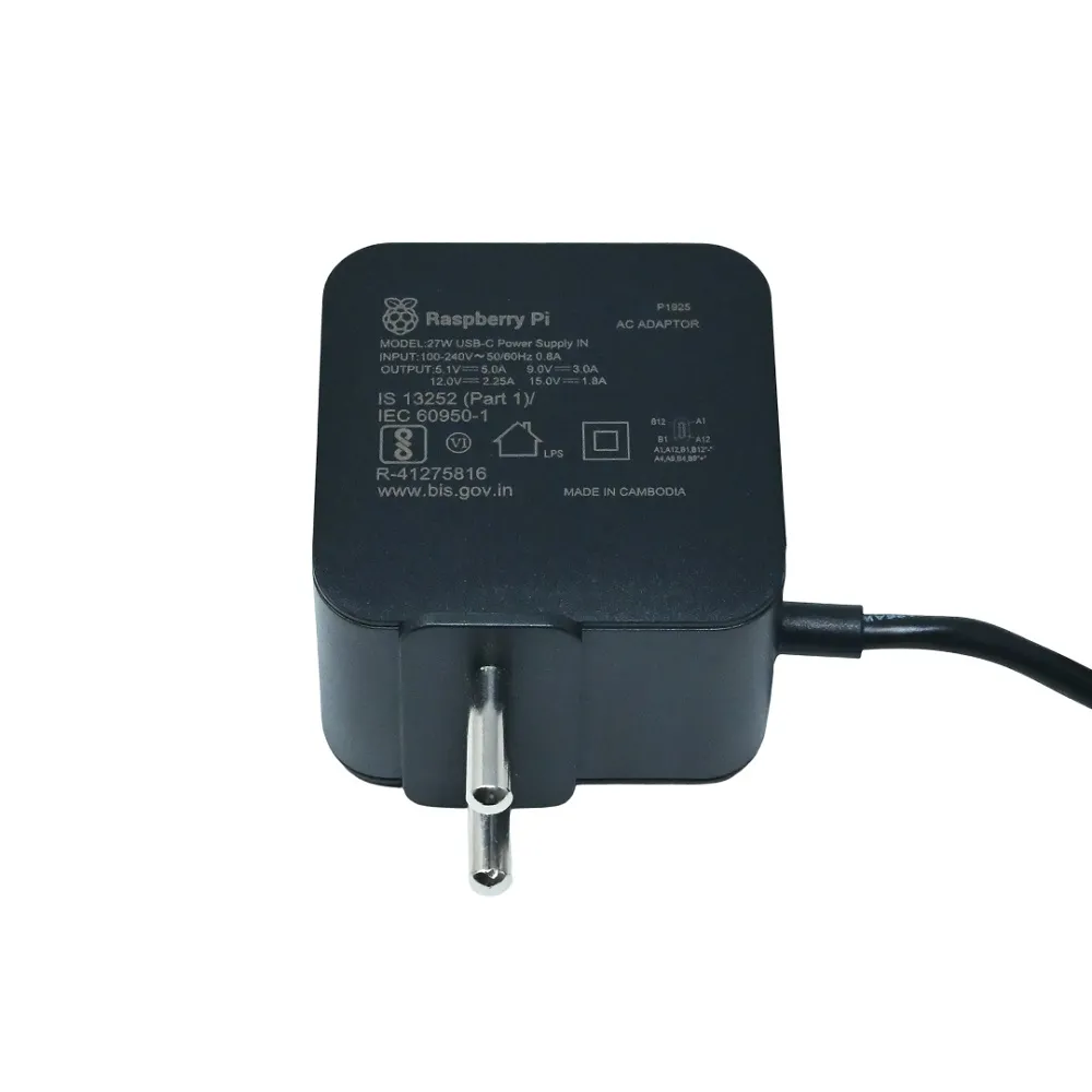 Official 27W USB-C PD Power Supply for Raspberry Pi 5 - IN Plug - Image 2