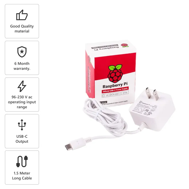 Official Raspberry Pi 4 USB-C Power Supply - 15.3W - Image 6