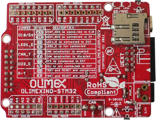 Olimex OLIMEXINO-STM32 Board with STM32F103RBT6 Microcontroller - Image 2