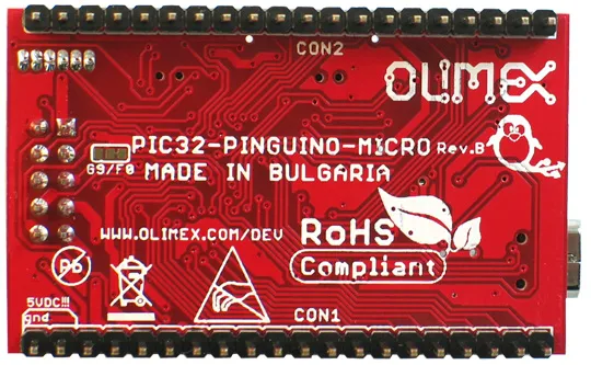 Olimex PIC32-Pinguino-Micro PIC32MX440F256H USB OTG - Image 3