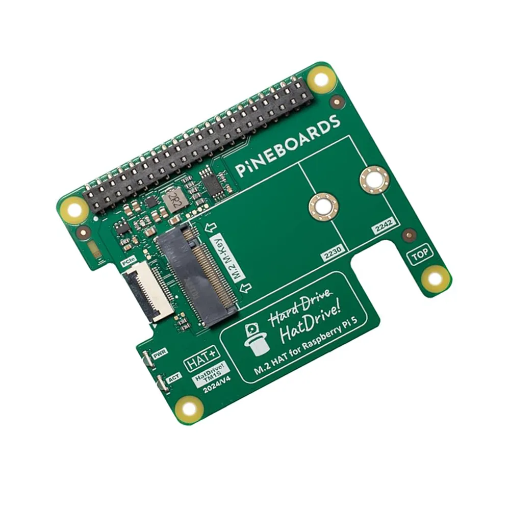 Pineboards HatDrive! Top (NVMe 2230/2242) for Raspberry Pi 5