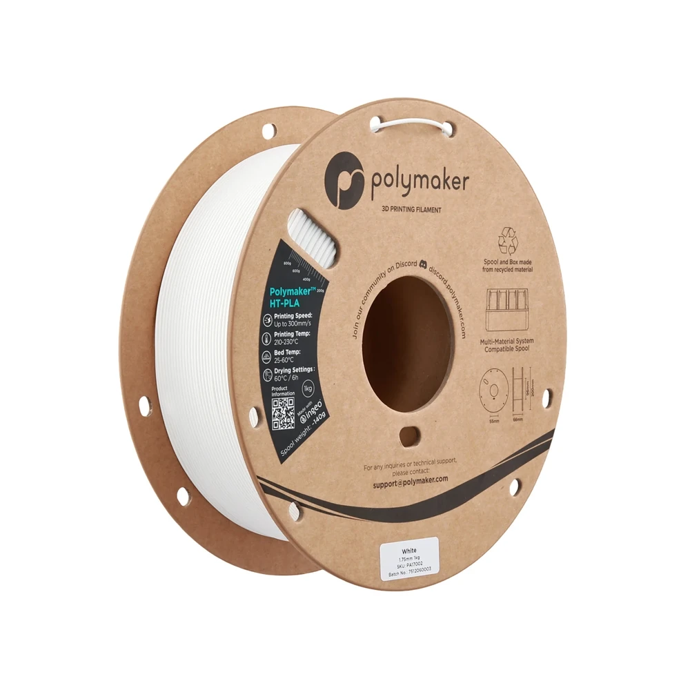 Polymaker HT-PLA White 1.75mm Filament 1kg