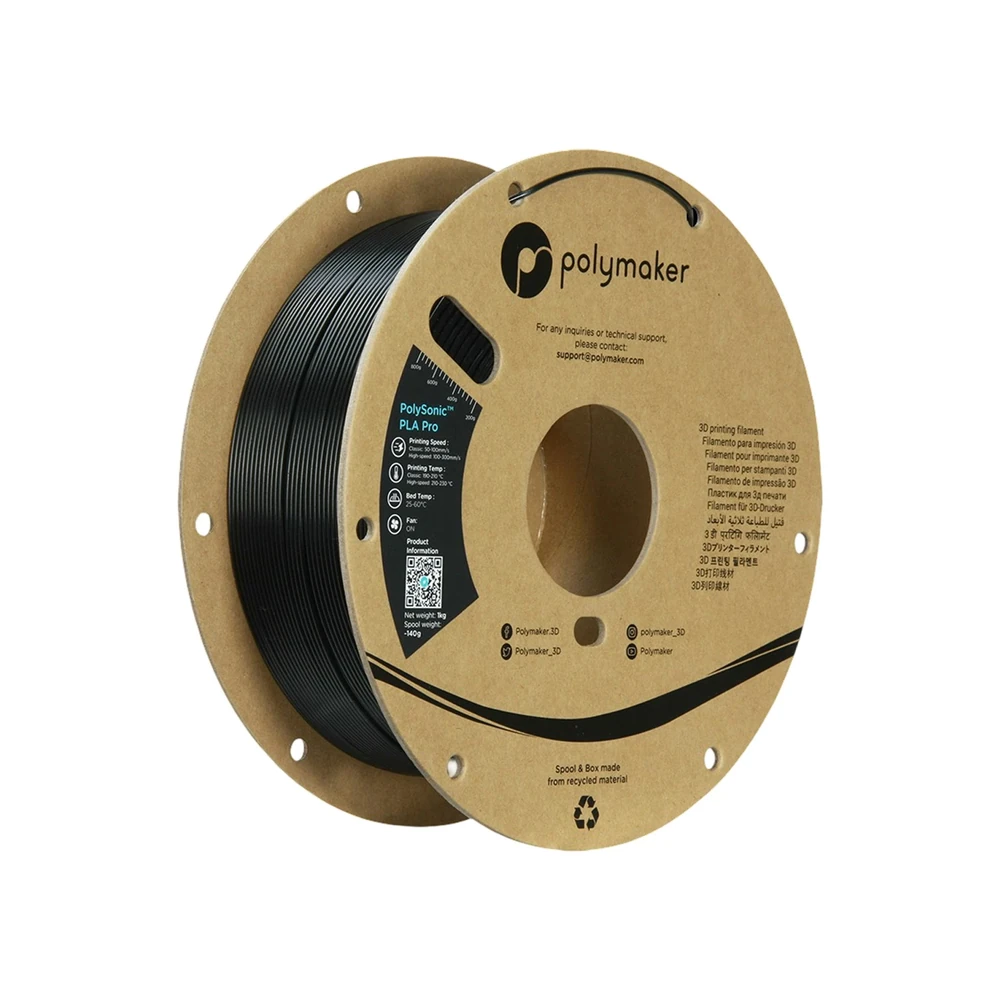 Polymaker PLA Pro Black 1.75mm Filament 1kg
