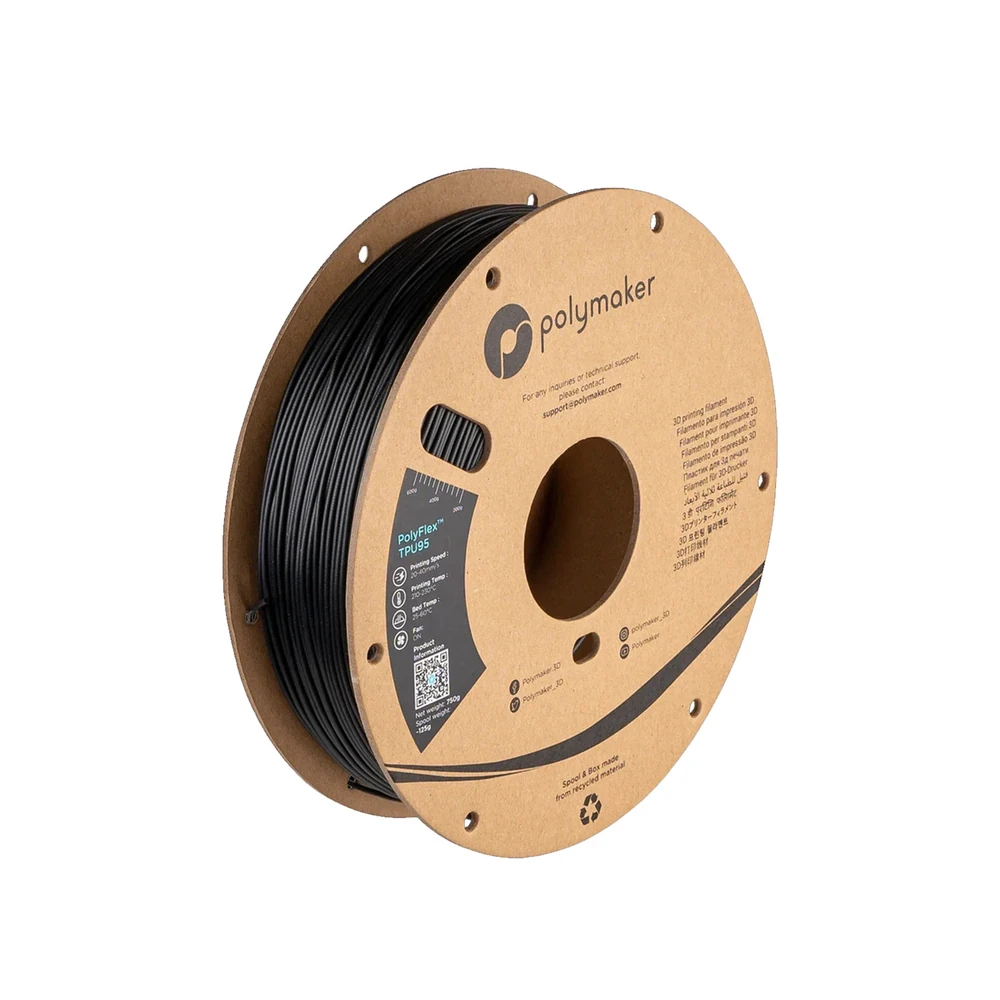 Polymaker PolyFlex TPU 95A Black 1.75mm 750g Filament
