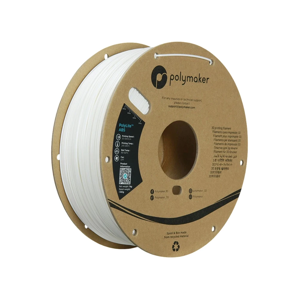 Polymaker PolyLite ABS White 1.75mm 1kg Filament