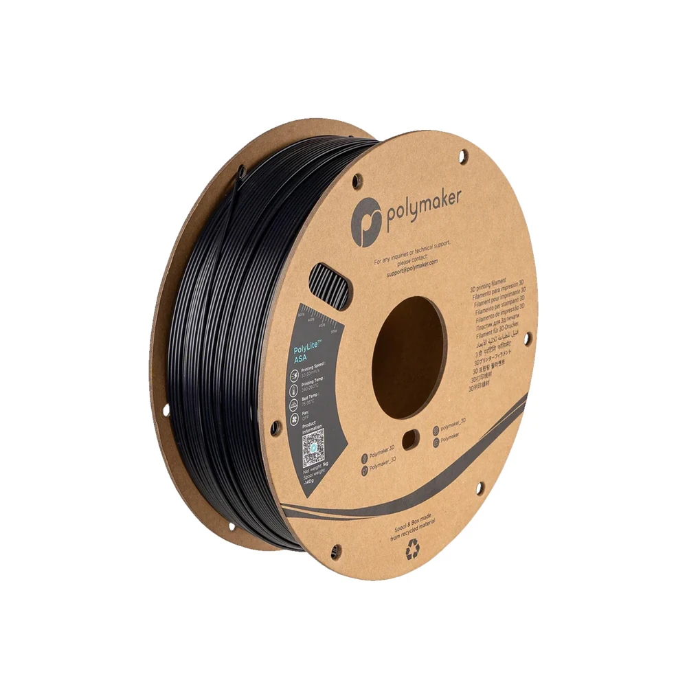 Polymaker PolyLite ASA Black 1.75mm 1kg Filament