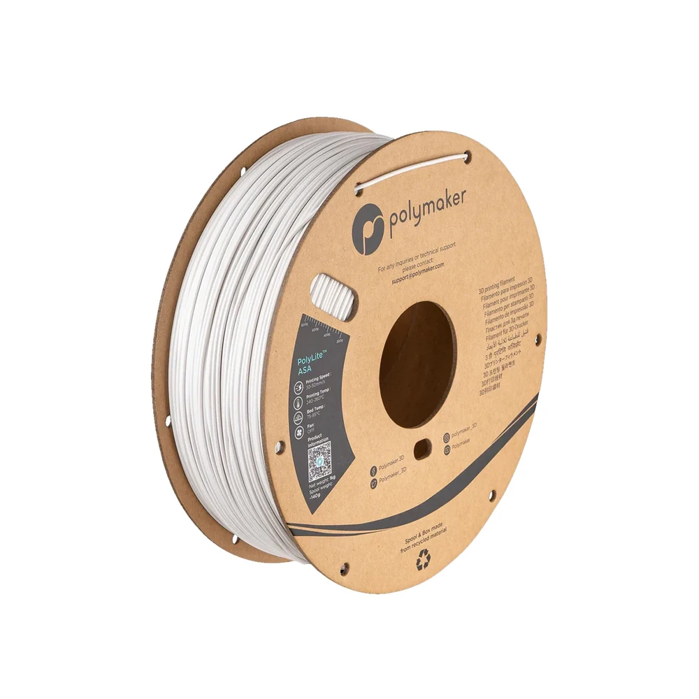 Polymaker PolyLite ASA Filament - White 1.75mm 1kg