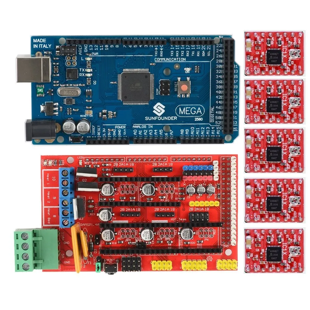 RAMPS 1.4 Controller Kit with Mega2560 & A4988 Drivers - Image 2