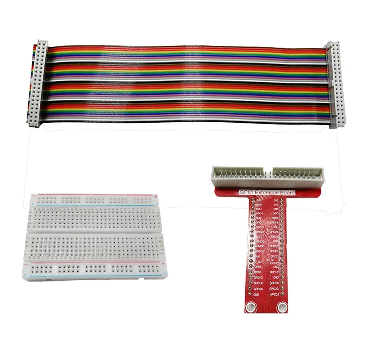 Raspberry Pi 3 T-Type GPIO Breakout Kit w/ Cable & Breadboard - Image 2