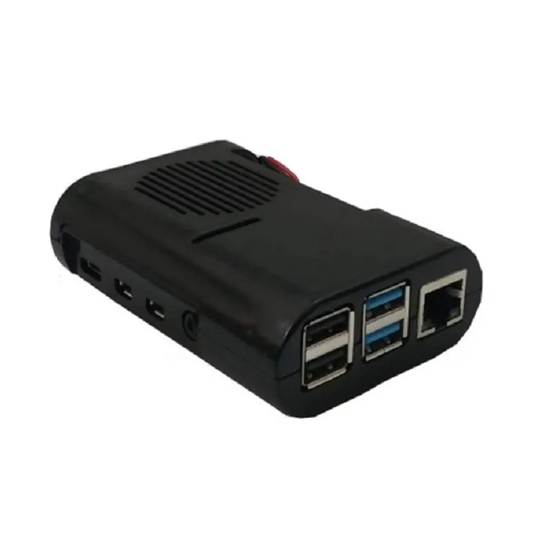 Raspberry Pi 4 Black Compact ABS Case w/ Fan Slot - Image 2