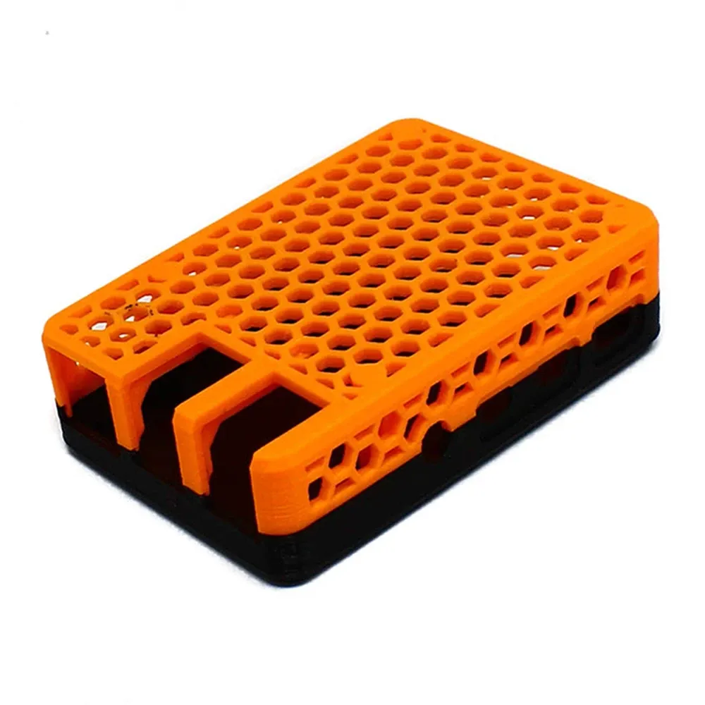 Raspberry Pi 4 Case, Black-Orange