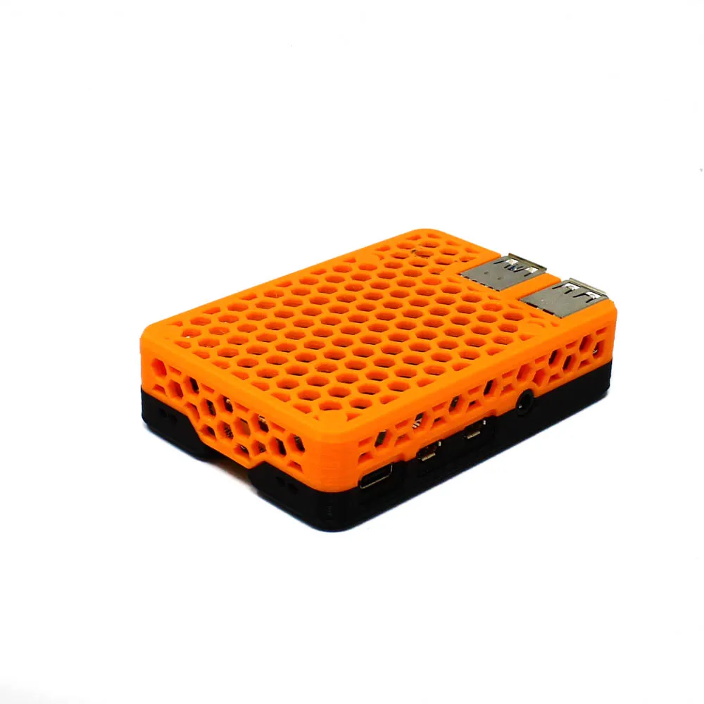 Raspberry Pi 4 Case, Black-Orange - Image 3