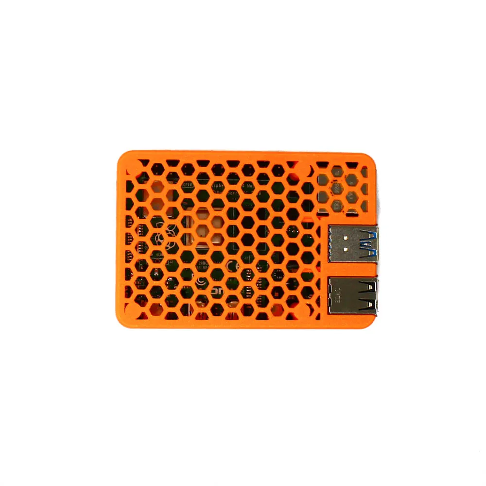 Raspberry Pi 4 Case, Black-Orange - Image 6