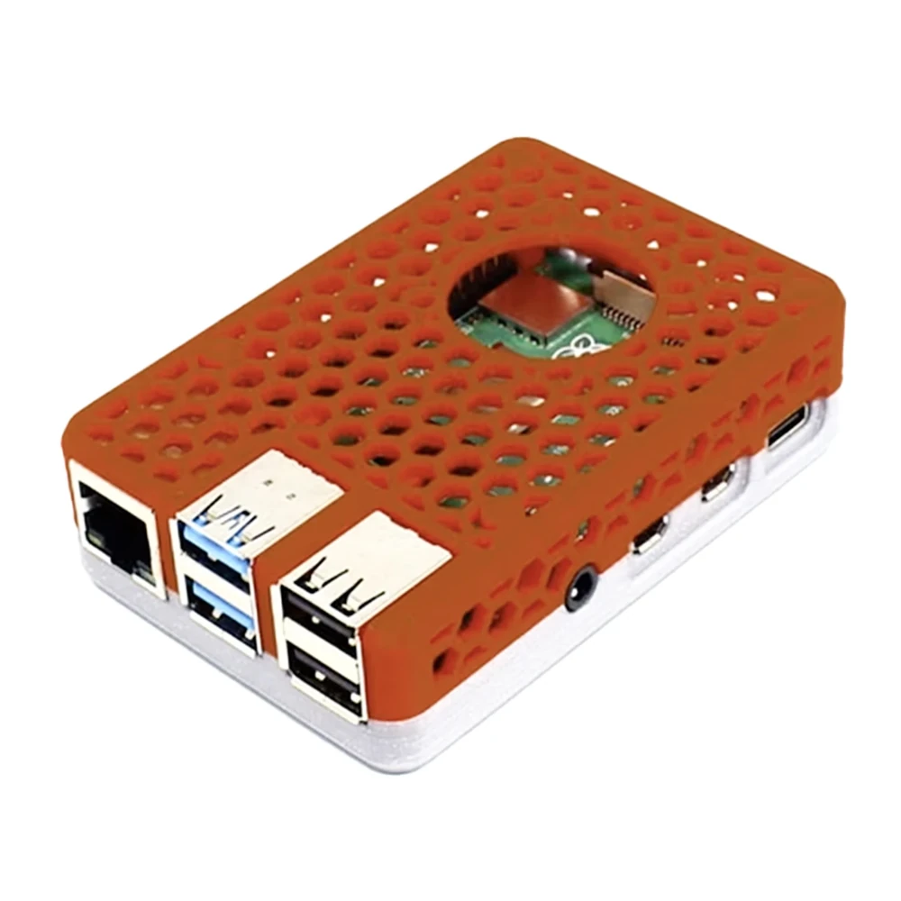 Raspberry Pi 4 Case, Red Silver