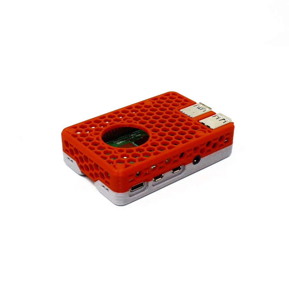 Raspberry Pi 4 Case, Red Silver - Image 2