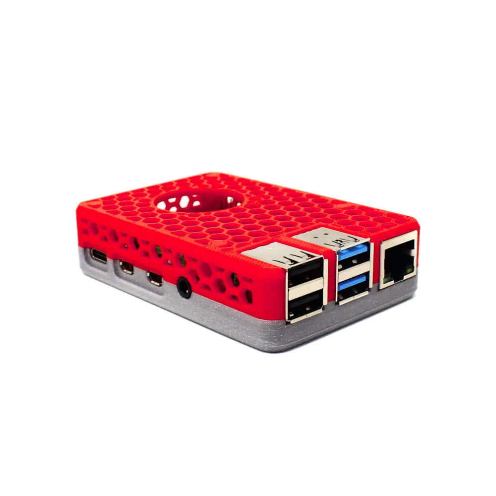 Raspberry Pi 4 Case, Red Silver - Image 3