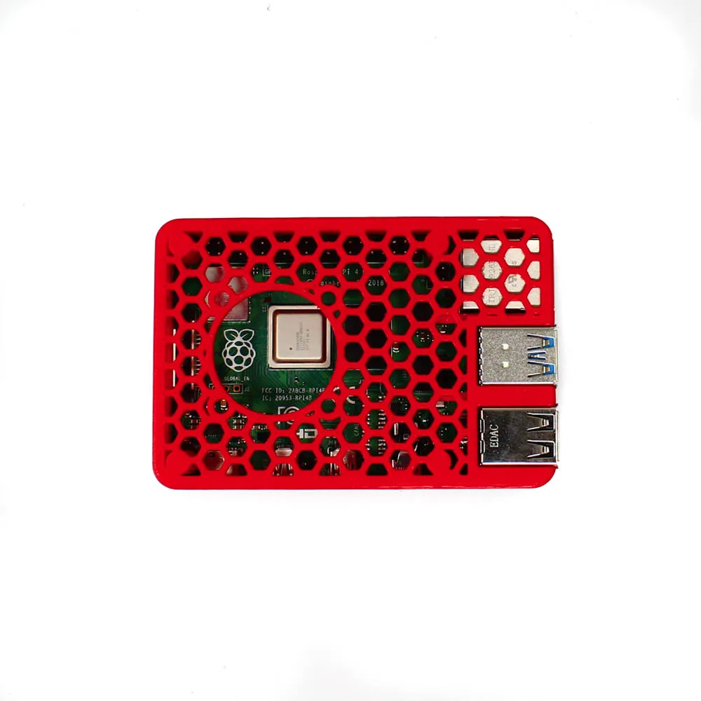 Raspberry Pi 4 Case, Red Silver - Image 5