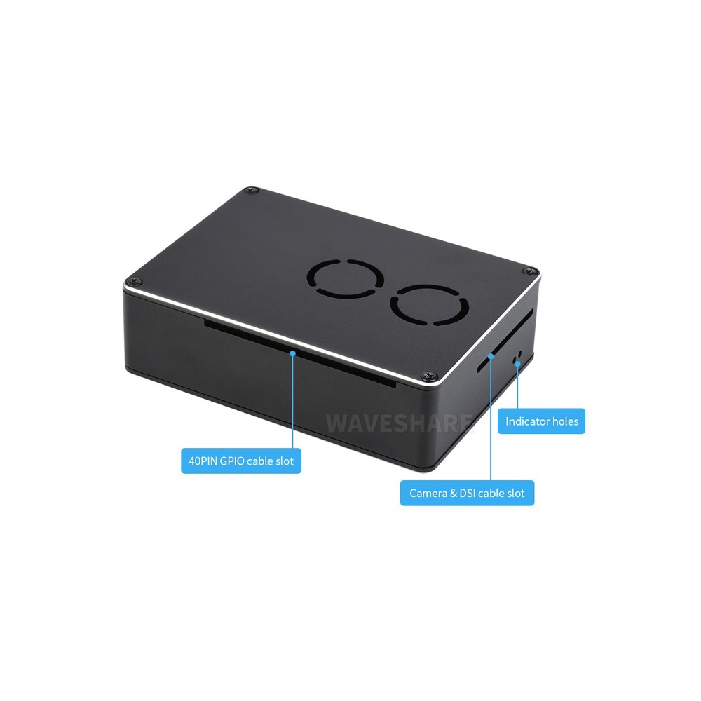 Raspberry Pi 4 Dual Fan Aluminum Cooling Case - Image 3