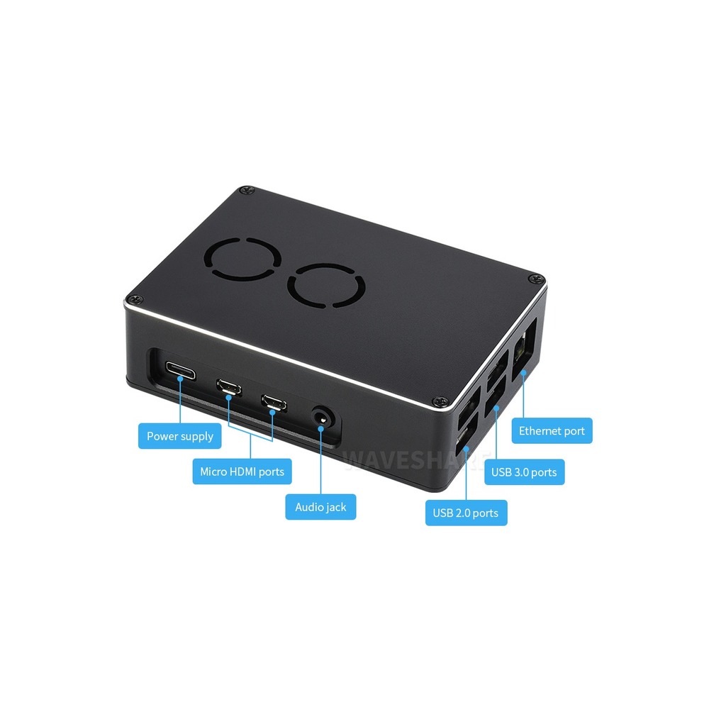 Raspberry Pi 4 Dual Fan Aluminum Cooling Case - Image 5