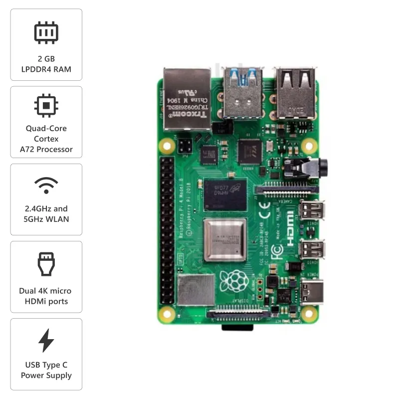 Raspberry Pi 4 Model B 2GB RAM Single Board Computer - Image 4