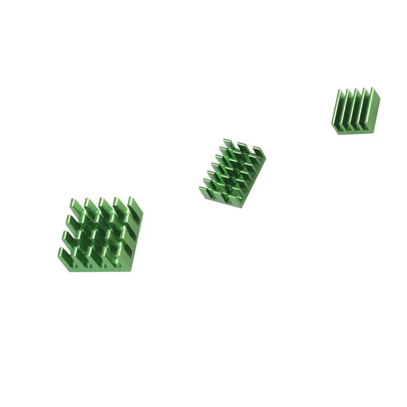 Raspberry Pi 4B Aluminum Heat Sink Set - Green - Image 2