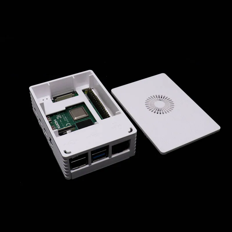 Raspberry Pi 4B Injection Molded Case - White w/ Fan Support - Image 4
