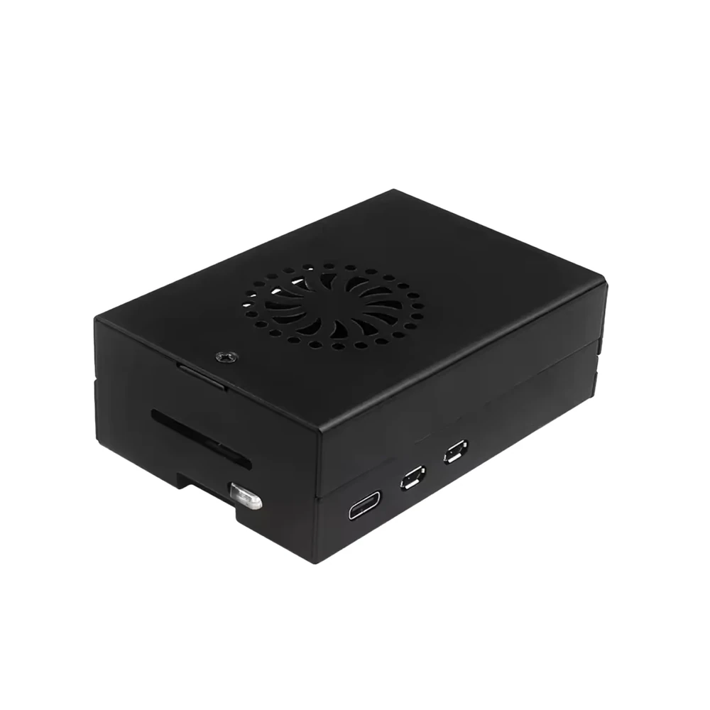 Raspberry Pi 5 Black Aluminum Case, Active Cooling