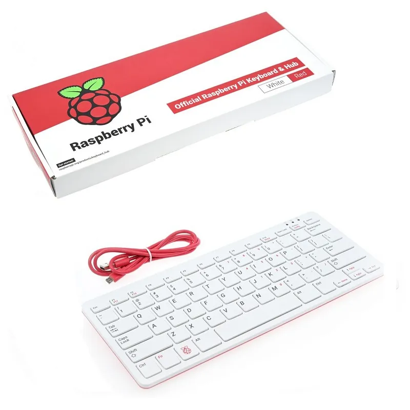 Raspberry Pi Keyboard - US Layout, White/Red - Image 5