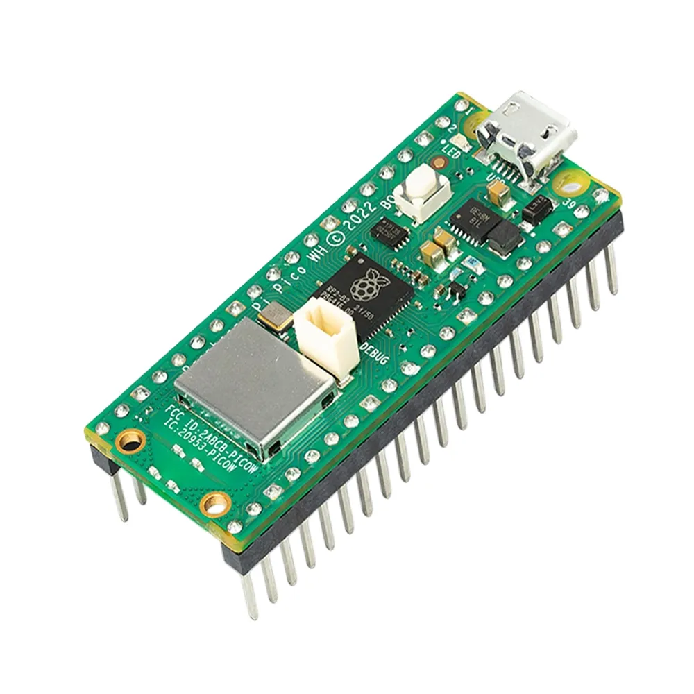 Raspberry Pi Pico-WH: RP2040 Dev Board w/ Wi-Fi & Headers