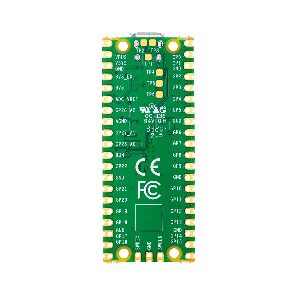 Raspberry Pi Pico with Headers and Micro USB Cable - Image 3