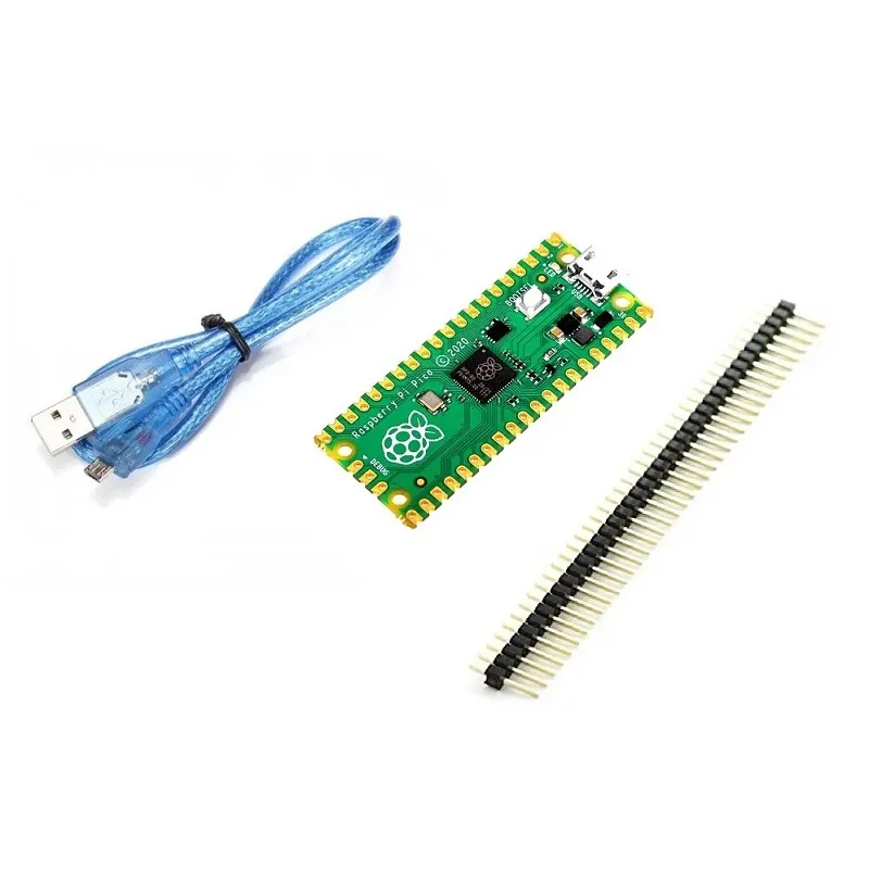 Raspberry Pi Pico with Headers and Micro USB Cable - Image 4