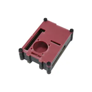 Red/Black Acrylic 9-Layer Case for Raspberry Pi 4B (Fans)