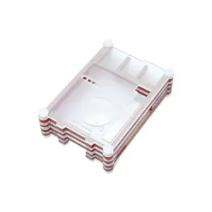 Red/Clear 9-Layer Acrylic Case for Raspberry Pi 4B