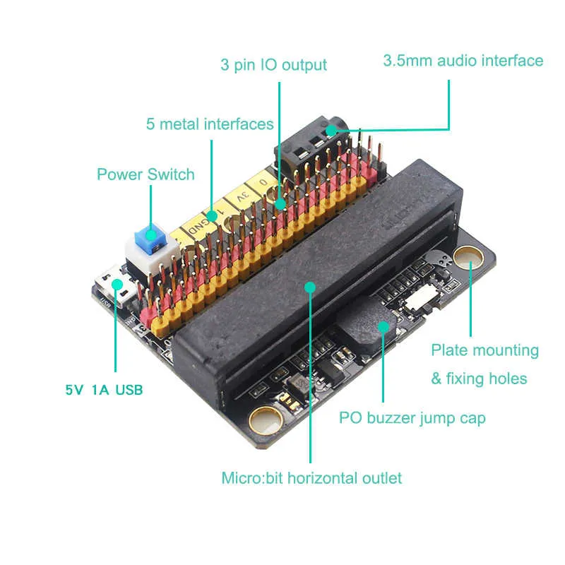 Robotbit IOBIT V2.0 Micro:bit Expansion Board - Image 4