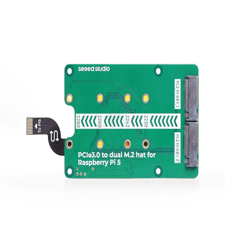 Seeed Studio Studio Dual M.2 PCIe 3.0 Switch HAT for Raspberry Pi 5 - Image 2