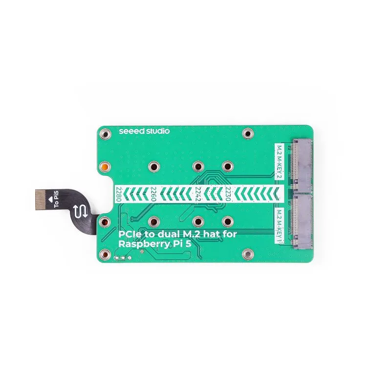 Seeed Studio Studio Dual M.2 PCIe HAT for Raspberry Pi 5 NVMe/AI - Image 3