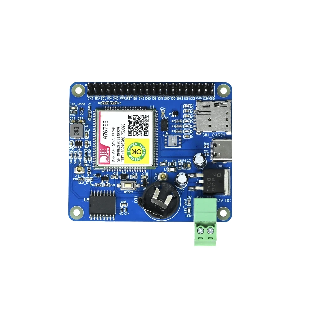 SIMCom A7672S 4G LTE Pi HAT for Raspberry Pi - Image 2