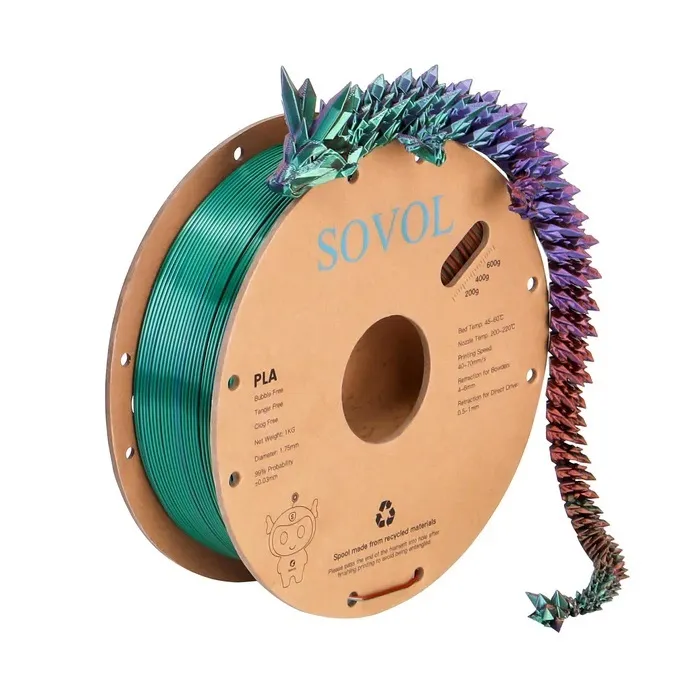 SOVOL Silk Rainbow PLA Filament Candy 1.75mm 1kg