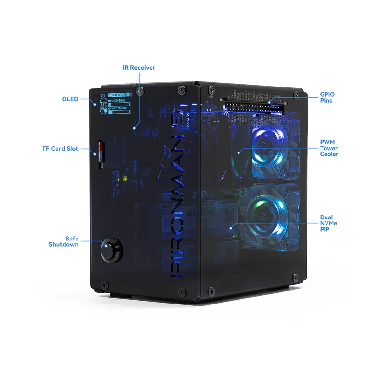SunFounder Pironman 5-MAX Dual NVMe Case for Raspberry Pi 5 - Image 3