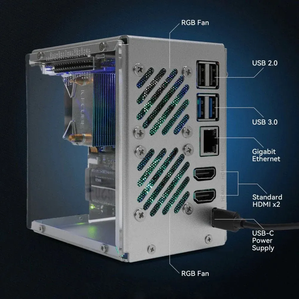 SunFounder Pironman 5 NVMe Case for Raspberry Pi 5 - Image 4